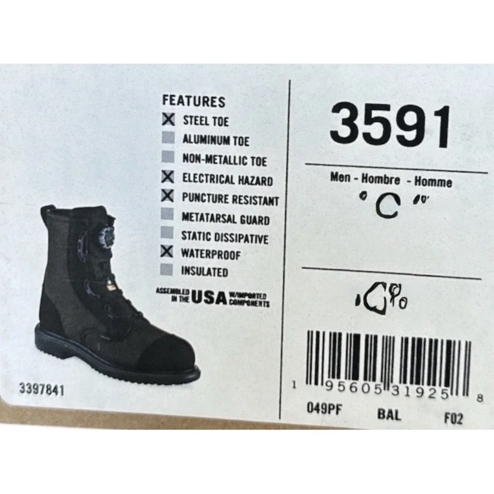 Red Wing MaxBond BOA Mens Size 14D Brown Waterproof CSA 8-Inch Work Boots 3591
